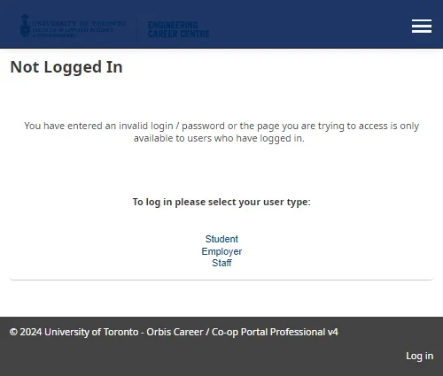 The PEY job board login portal
